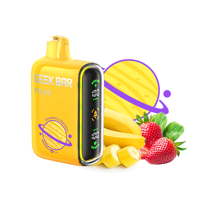 Geek Bar Pulse Strawberry Banana 15000Puff 5% 5Ct GCC Geek Bar Pulse Strawberry Banana 15000Puff 5% 5Ct GCC