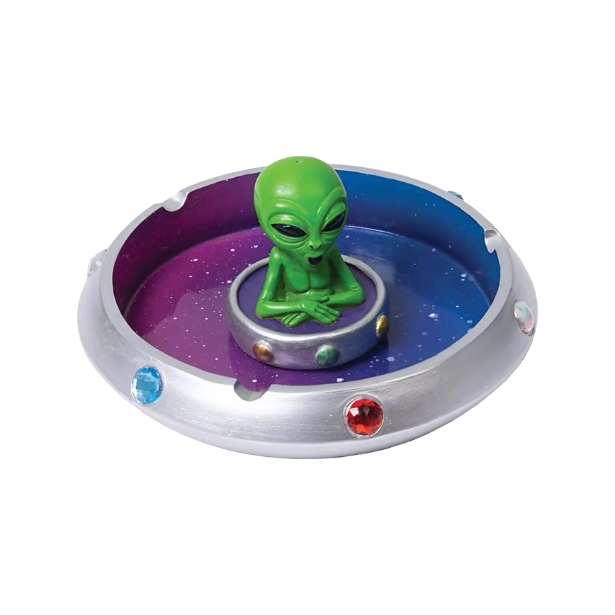 Ailen Ufo Colorfull Polyresin Ashtray 6 inch