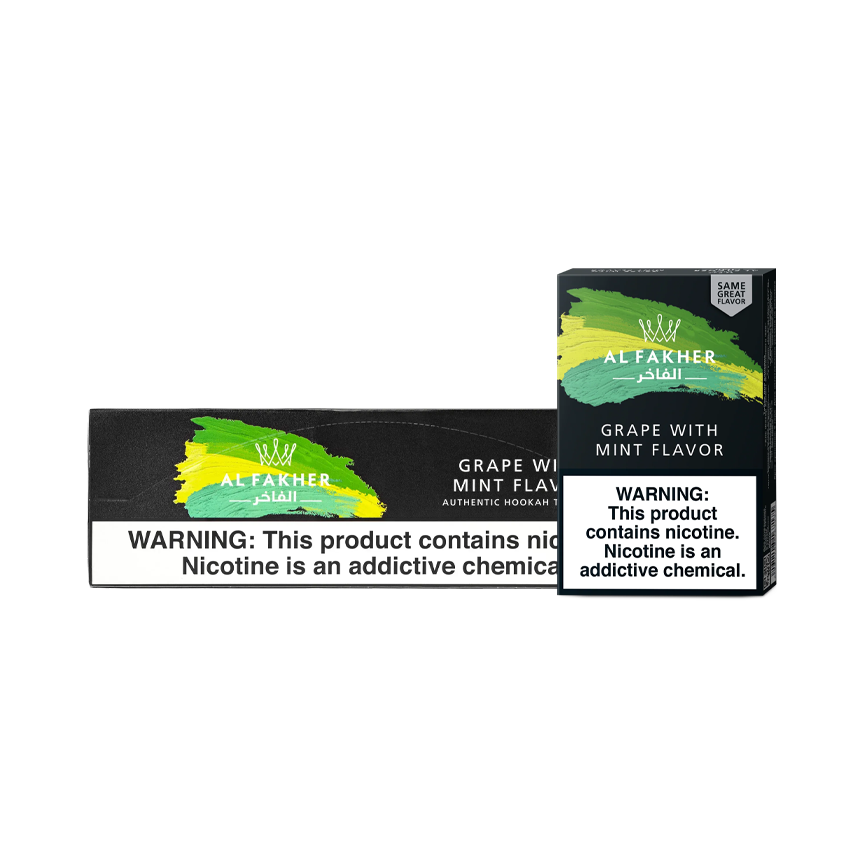 Al Fakher Hookah Tobacco Grape With Mint Flavor 10x50G