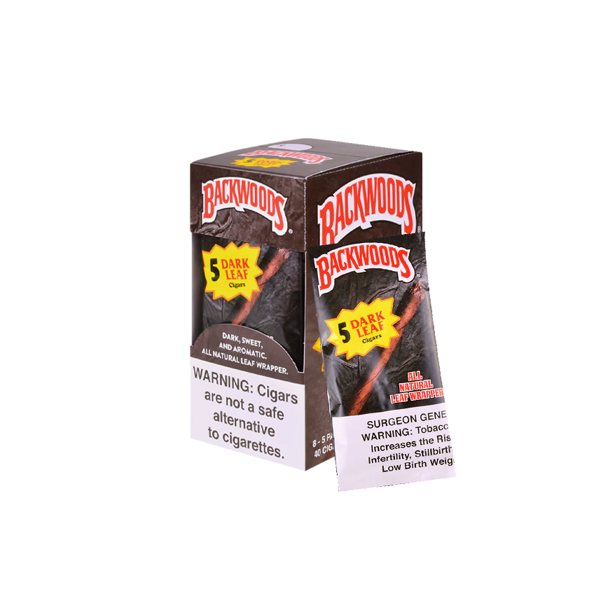 Backwoods Cigar Dark Leaf 5Pk 8Ct