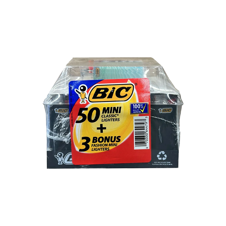 Bic Mini Lighters 50 + 3Ct