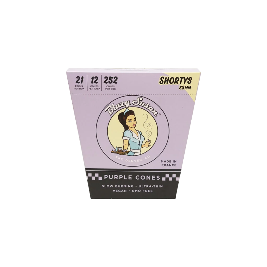Blazy Susan Shortys 53mm Purples Cones 12-21Ct