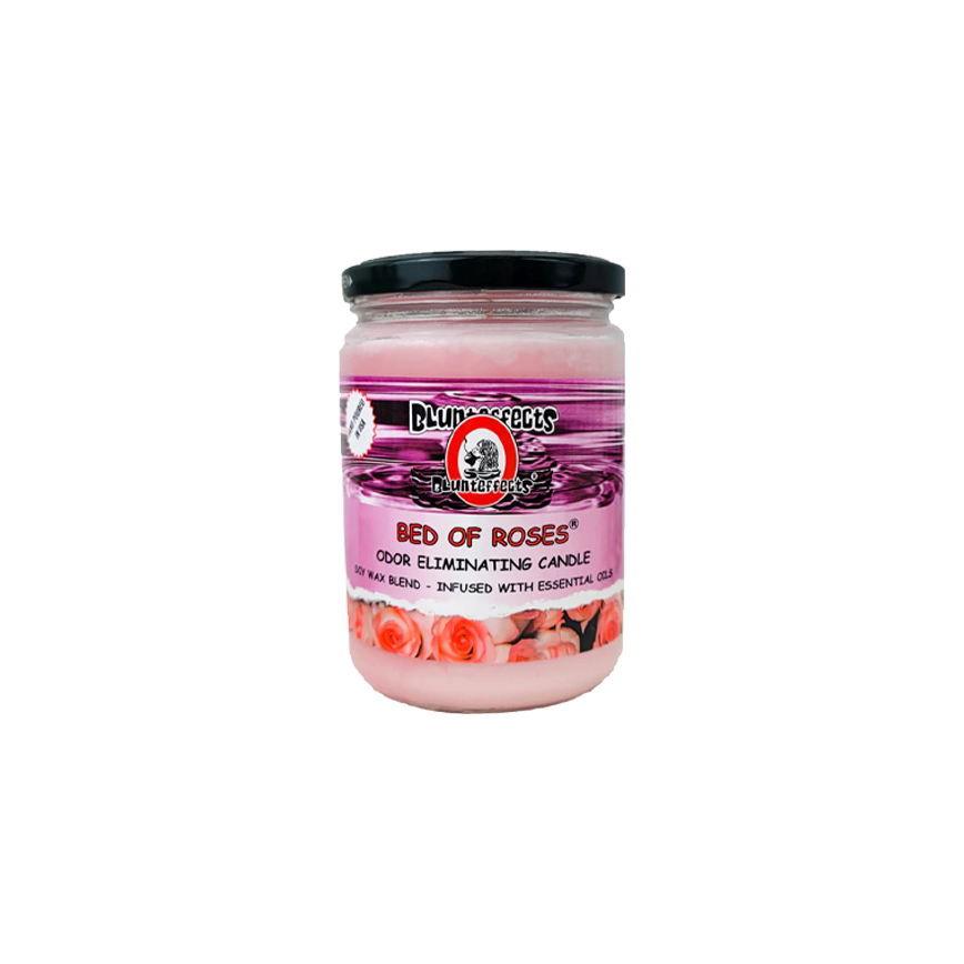 Blunteffect Smoke Odor Candle Bed Of Roses 13Oz