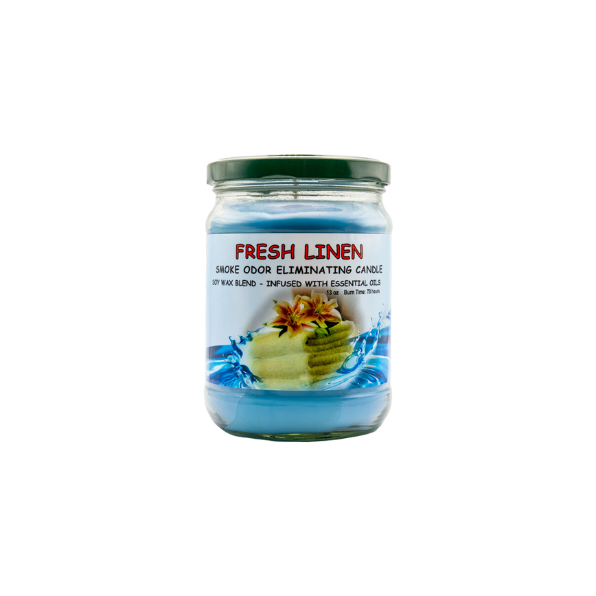 Blunteffect Smoke Odor Candle Fresh Linen 13Oz