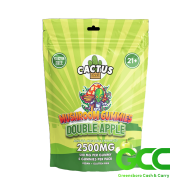 Cactus Mushroom Gummies Double Apple 2500Mg 5Ct