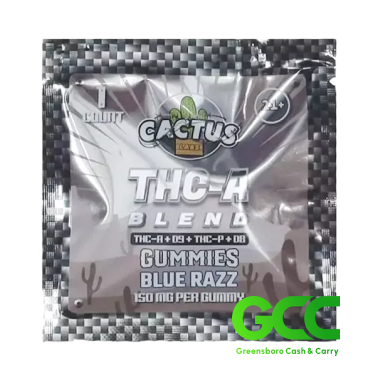Cactus THC-A Blend  Raspberry Strawberry Gummies 5Ct