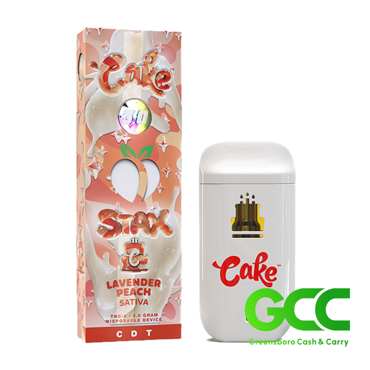 Cake 3.0 Stax Lavender Peach Sativa 3g 5Ct