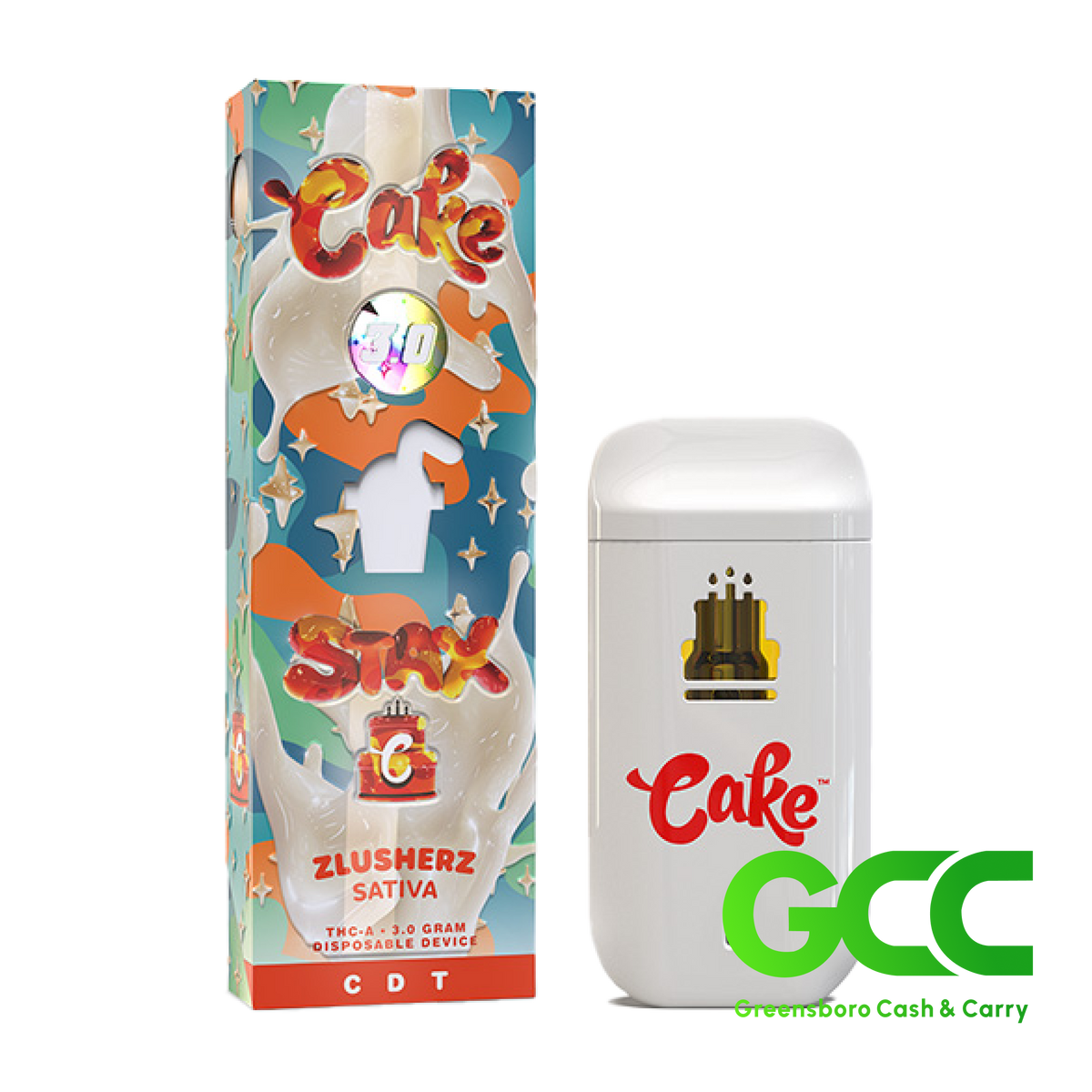 Cake 3.0 Stax Zlusherz Sativa 3g 5Ct