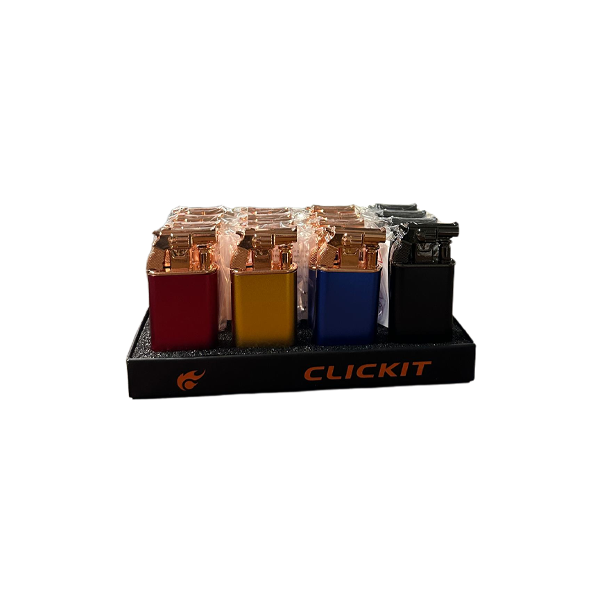 Click It Metal Gun Lighter 20Ct