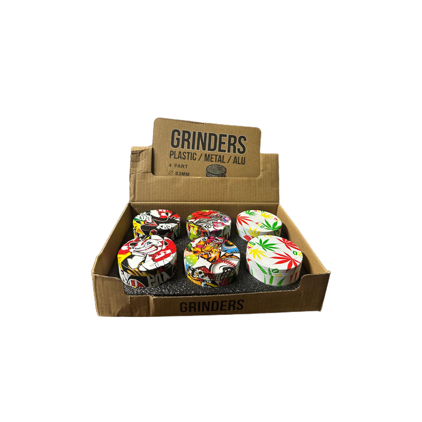 Crusher Plastic & Metal Alu Grinder 4Part 63mm 6Ct