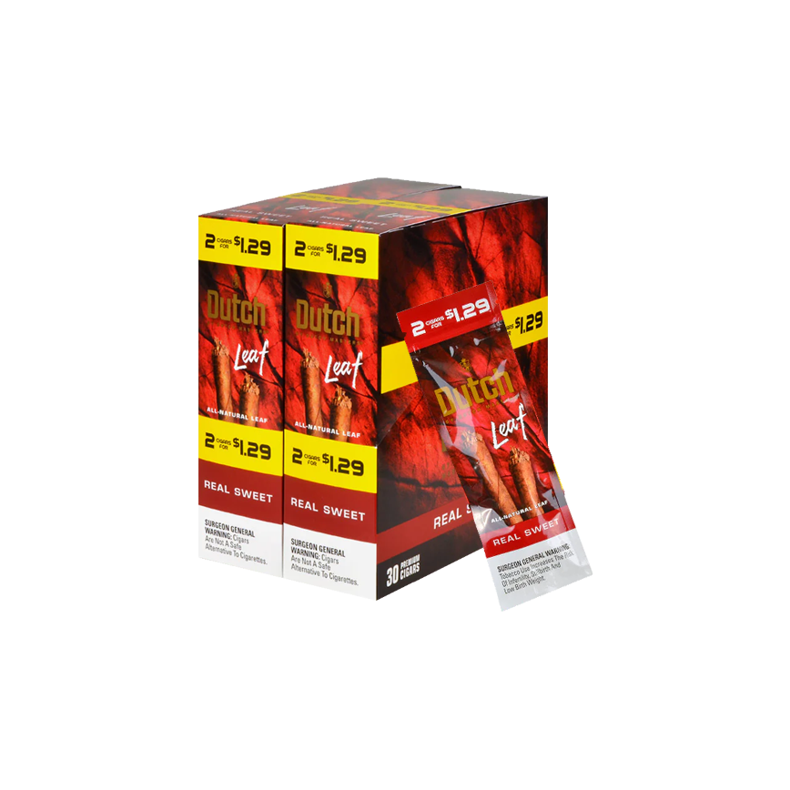 Dutch Master Leaf Real Sweet 2/$1.29 30Ct