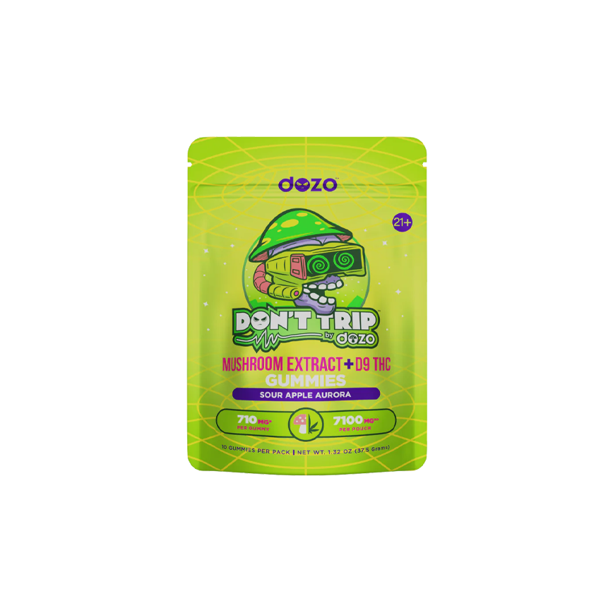Dozo Don’t Trip D9 THC Sour Apple Aurora 7100Mg 10Ct