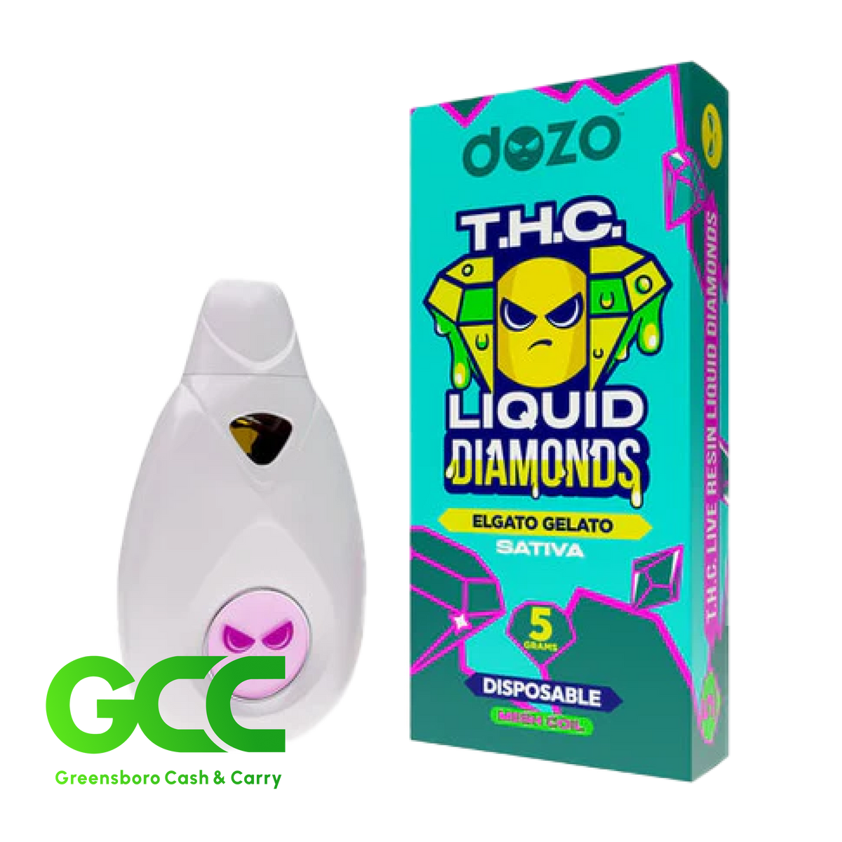 Dozo Liquid Diamond Elgato Gelato Sativa 5g 5Ct