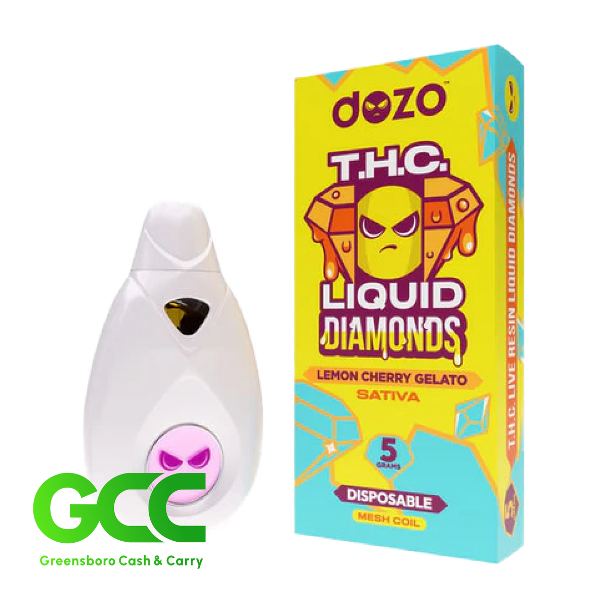 Dozo Liquid Diamond Lemon Cherry Gelato Sativa 5g 5Ct
