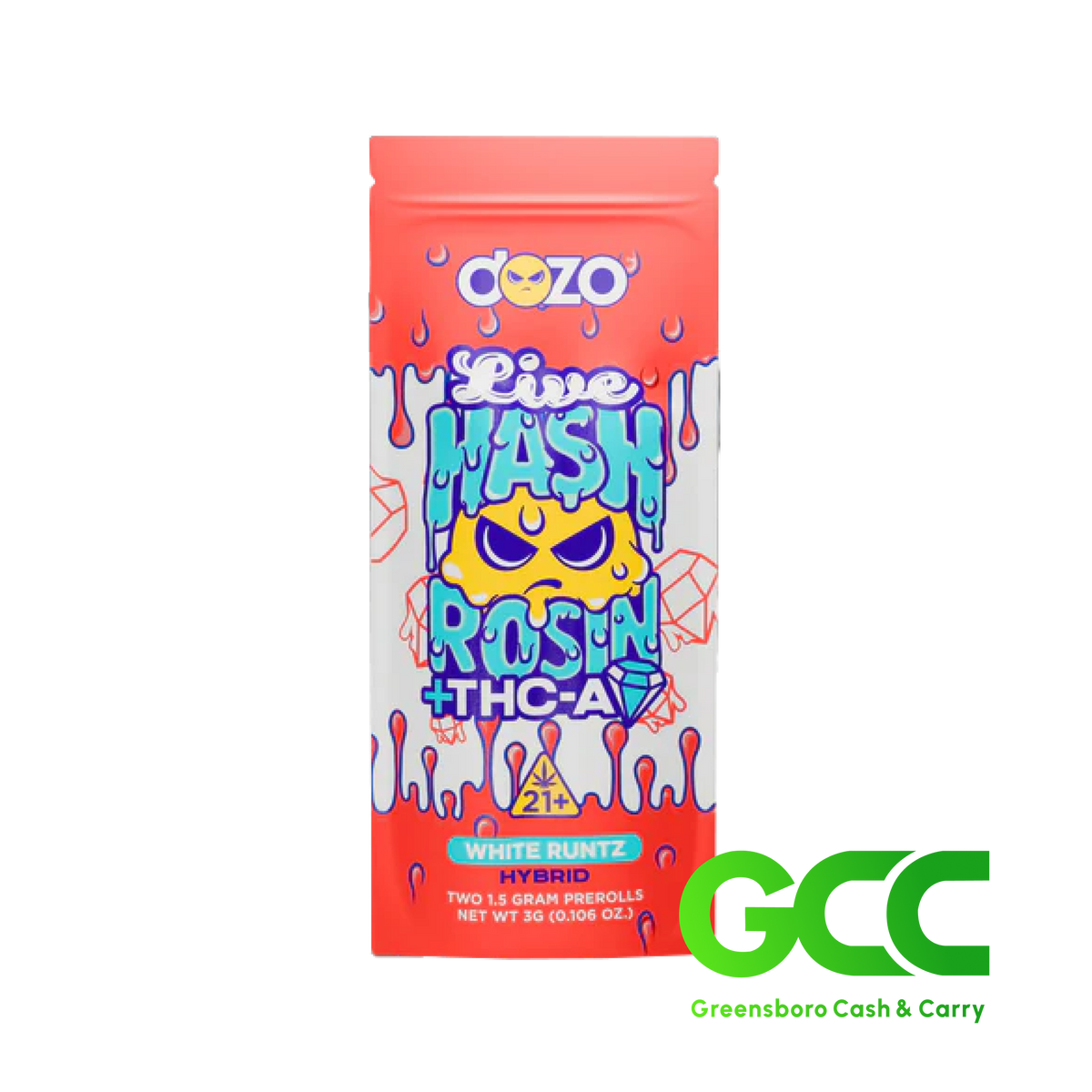 دوزو لايف ماش THCA White Runtz Hybrid 2-10Ct