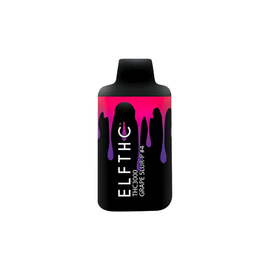 ELF THC D8 Grape Slur Hybrid/Indica 3000Mg 5Ct