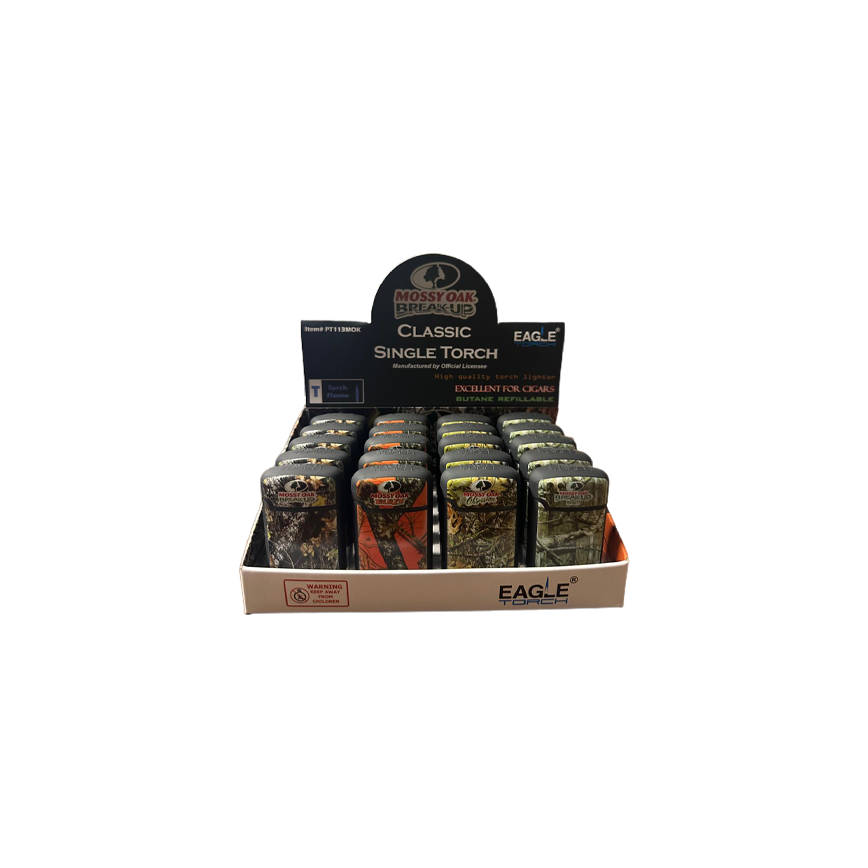 Eagle Mossy Oak Classic Single Torch Lighters 20Ct