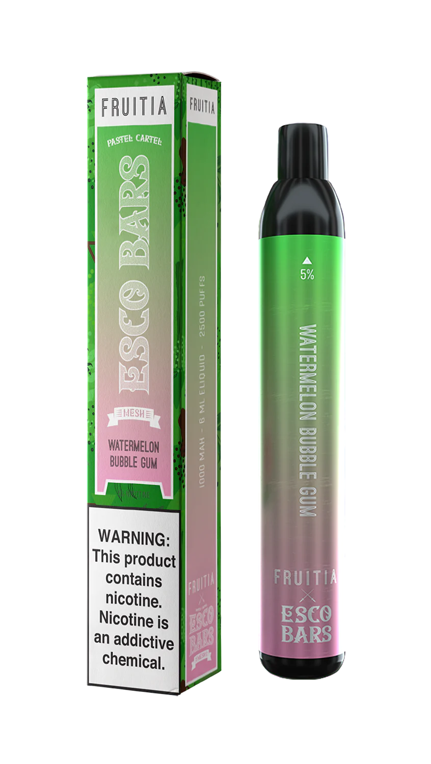 Esco Bar Disposable Disposable Watermelon Bubble Gum 2500Puff 5% 10CT