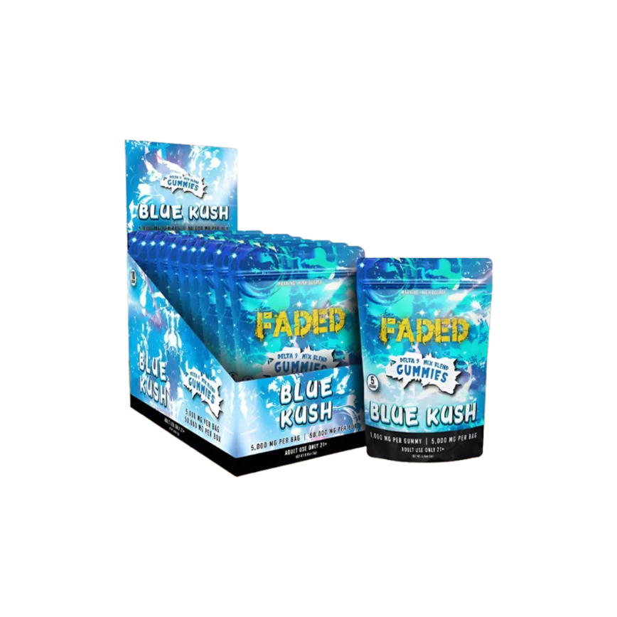 Faded Mixed Blend Blue Kush Gummies 5000Mg 10Ct
