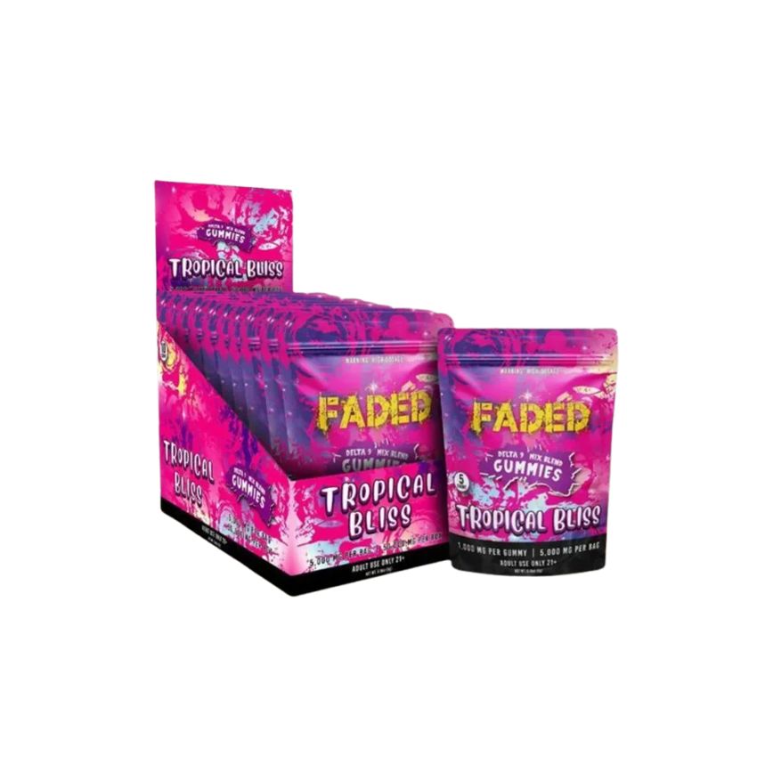 Faded Mixed Blend Tropical Bliss Gummies 5000Mg 10Ct