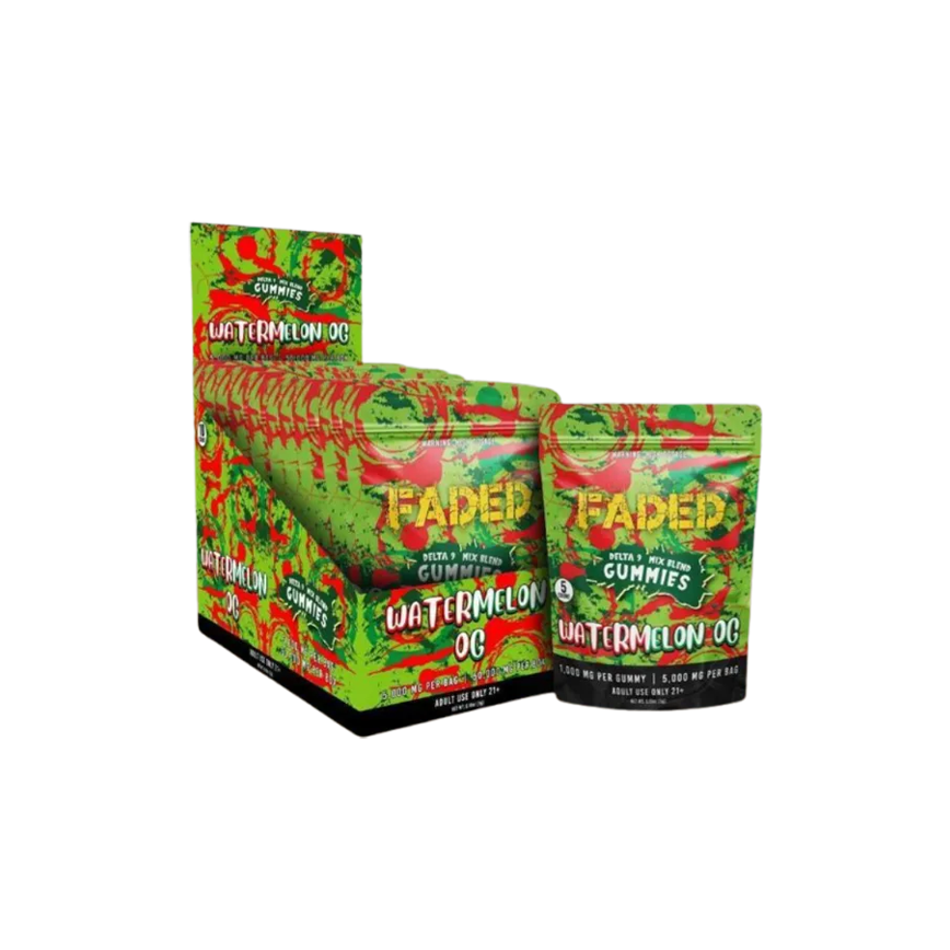 Faded Mixed Blend Watermelon OG Gummies 5000Mg 10Ct