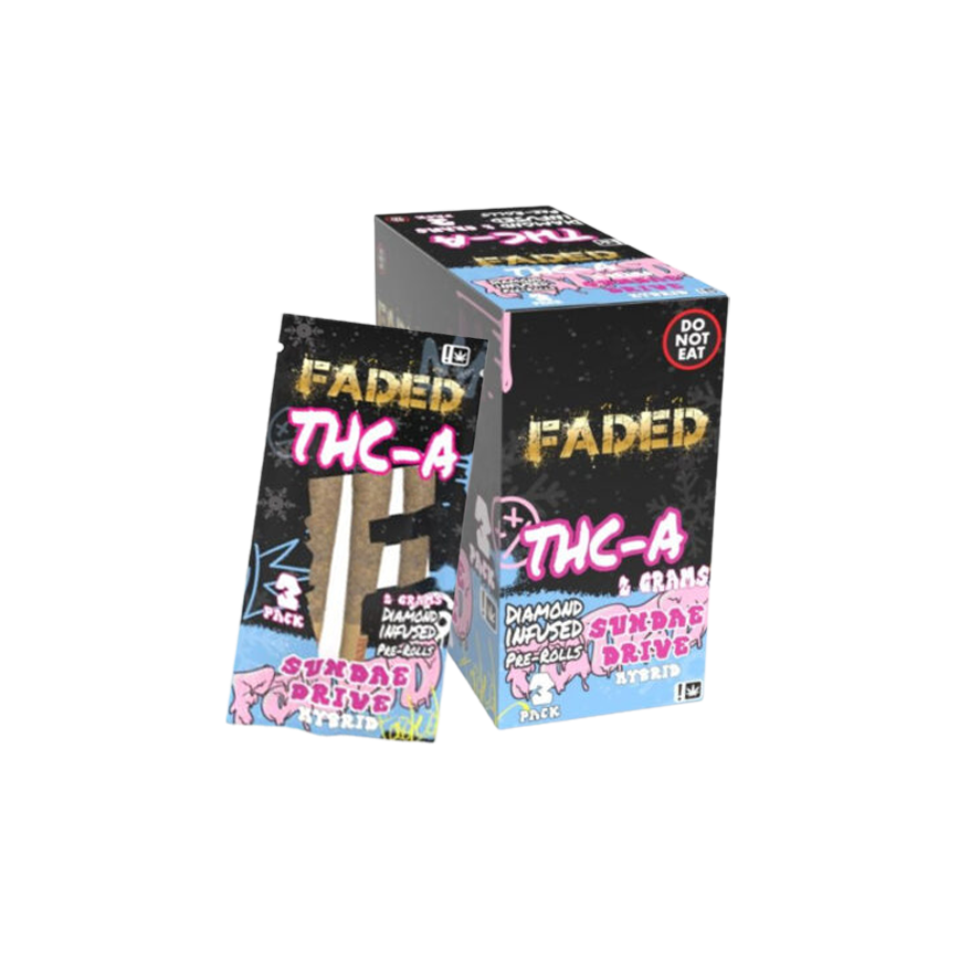 Faded THC-A Pre-Rolls Sundae Drive Hybrid 2g 10Ct