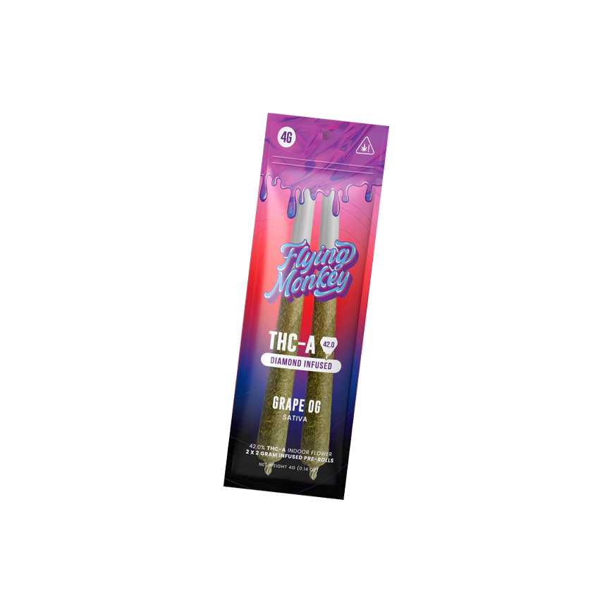 Flying Monkey THCA Diamond Infused 2x2g Pre Roll 10Ct