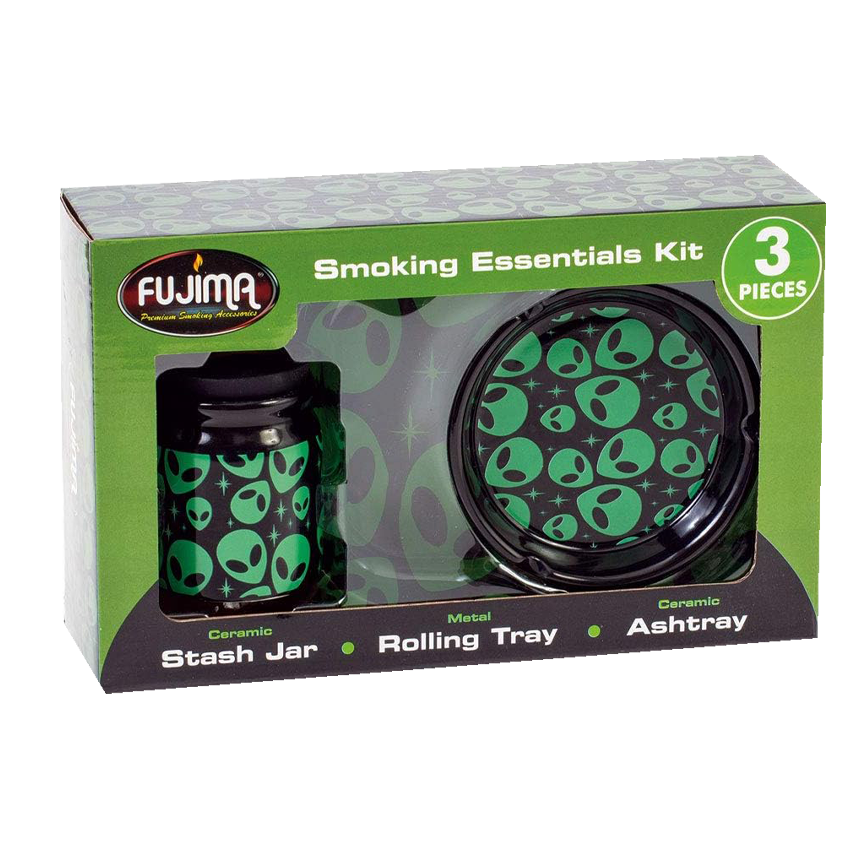 Fujima Green Ailen Smoking Essentials 3 In 1 Kit Gift Set