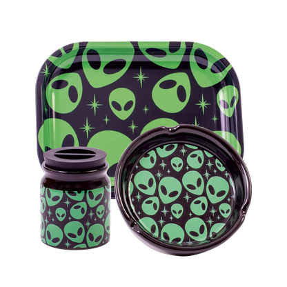 Fujima Green Ailen Smoking Essentials 3 In 1 Kit Gift Set