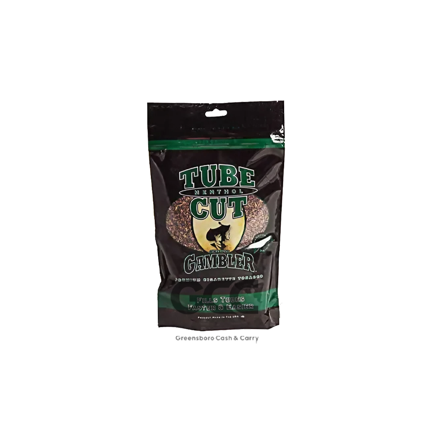 Gambler Tube Cut Cigarette Tobacco Menthol 8Oz