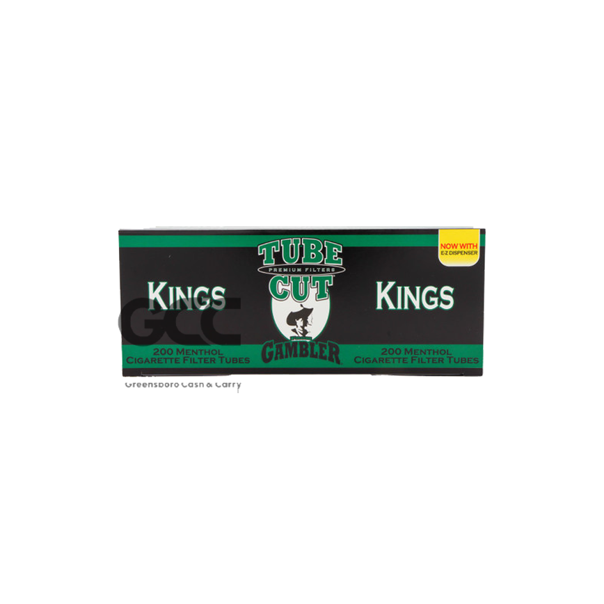 Gambler Tube Cut Menthol Cigarette Tubes Kings
