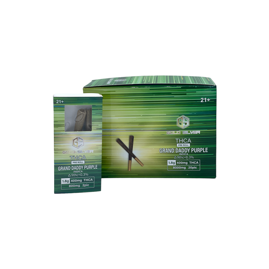 Gold Silver THCA Pre Roll 1.8g 400Mg 2Pk-10Ct