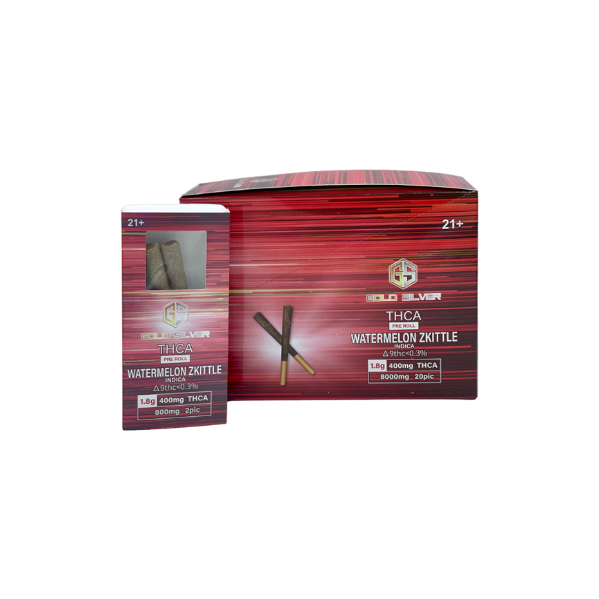 Gold Silver THCA Pre Roll 1.8g 400Mg 2Pk-10Ct