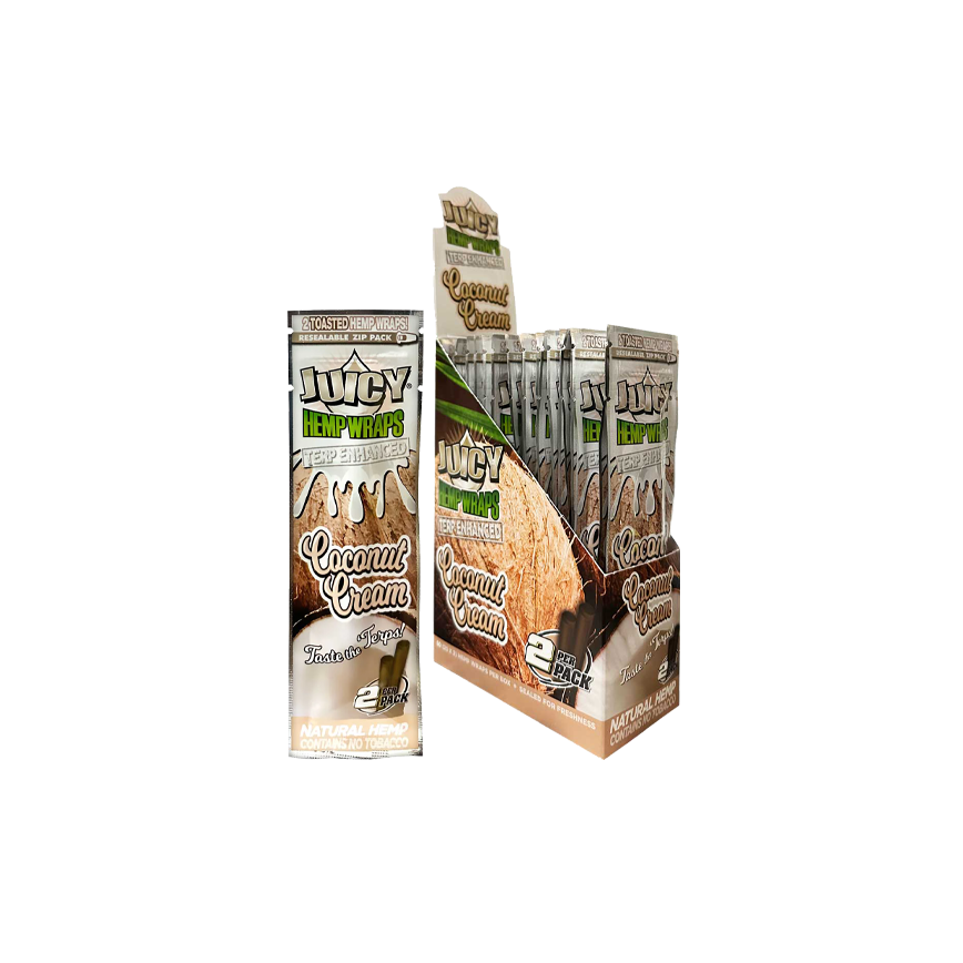 Juicy Hemp Wraps Coconut Cream 50Ct