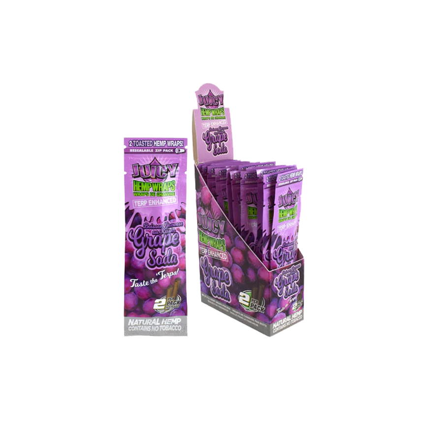 Juicy Hemp Wraps Grape Soda 50Ct