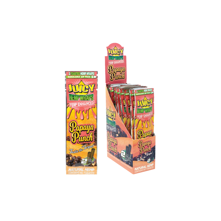 Juicy Hemp Wraps Papaya Punch 50Ct