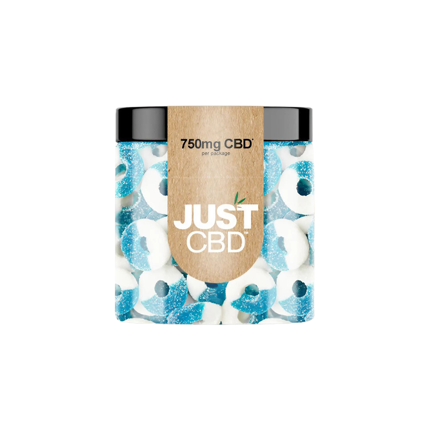 Just CBD Hemp Infused Gummies Blue Raspberry Ring CBD 706G