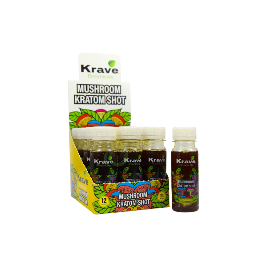 Krave Botonicals Mushroom Kratom Shot 59Ml 12Ct