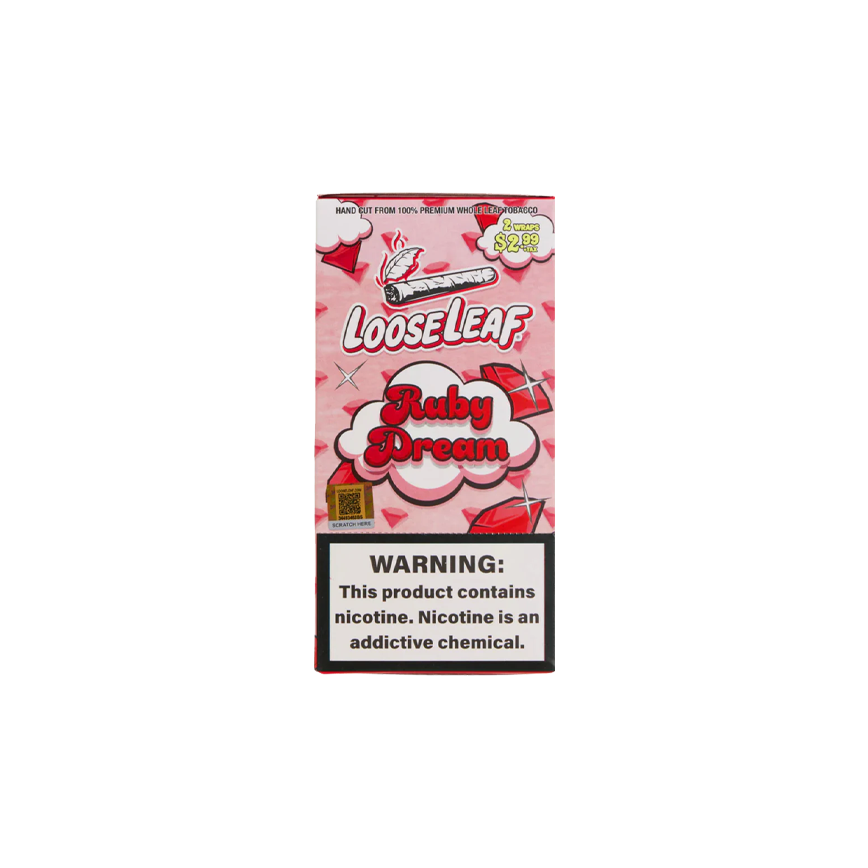 Loose Leaf Ruby Dream Naural Leaf Wraps 2Pack 40Ct