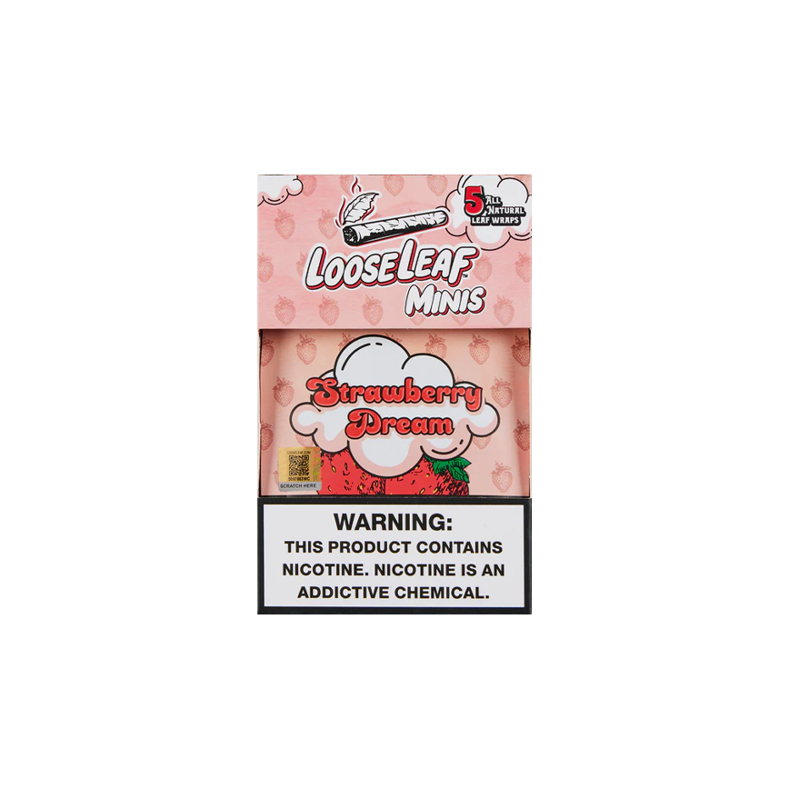 Loose Leaf Strawberry Dream Naural Leaf Wraps 8Ct