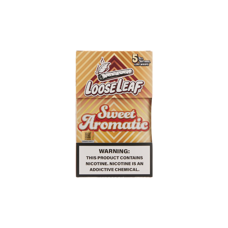 Loose Leaf Sweet Aromatic Naural Leaf Wraps 8Ct