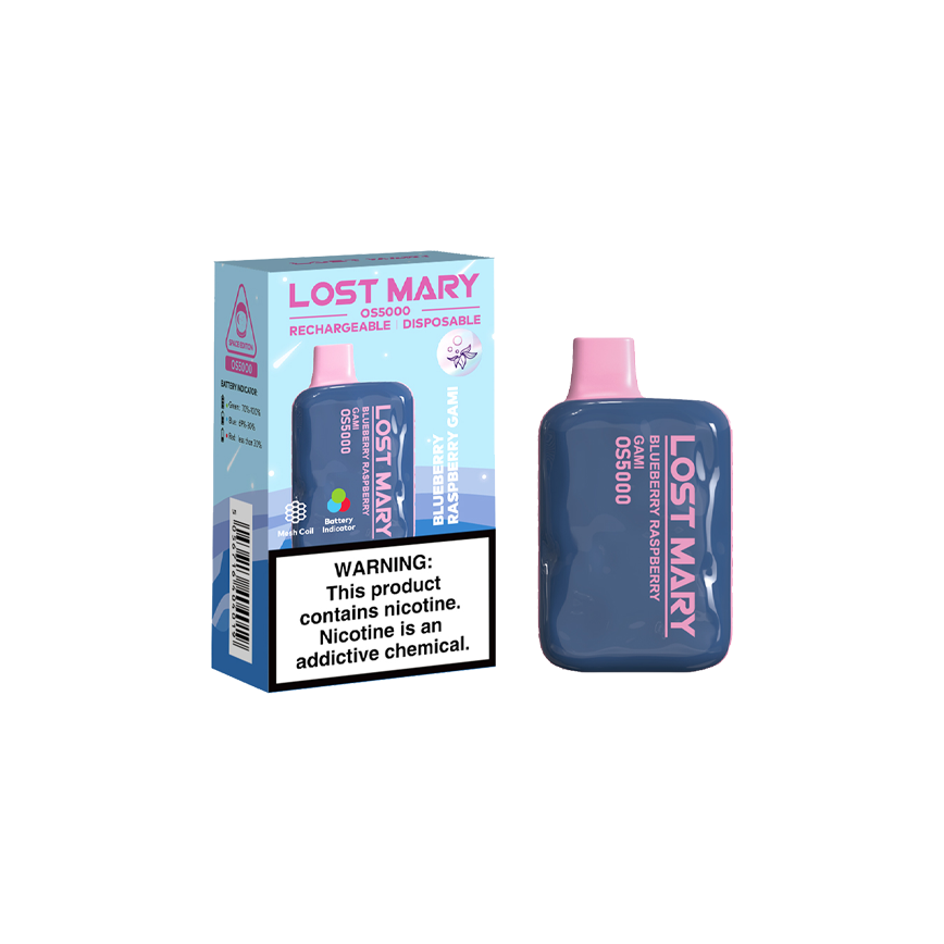 Lost Mary OS5000 Blueberry Raspberry Gami 10Ct