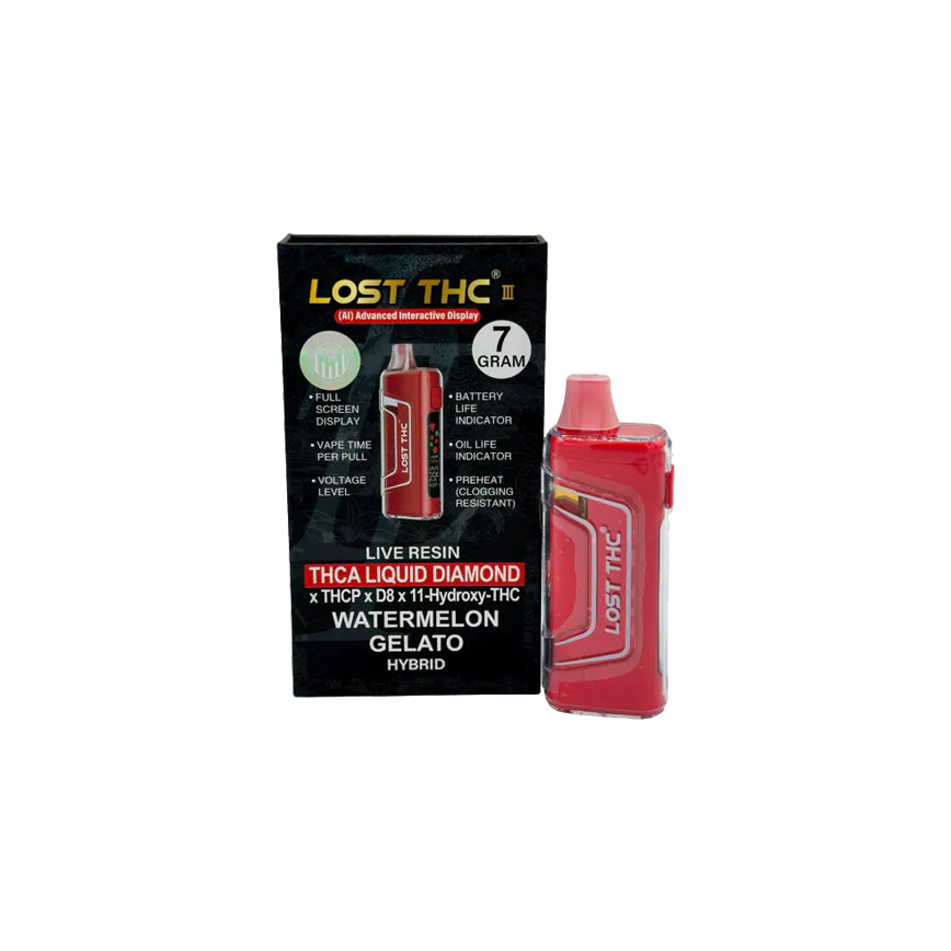 Lost THC Live Resin THCA Liquid Diamond 7G 5Ct