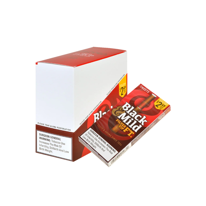 Black & Mild $2.49 Sweets Filter Tip 10-5 Packs