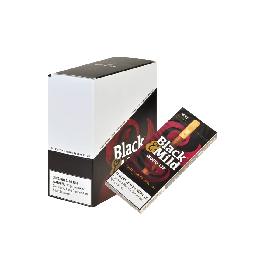Black & Mild Wine Wood Tip 10-5 Packs