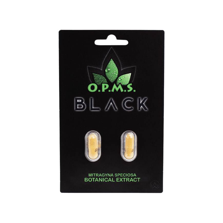 O.P.M.S  Black Kratom Extract 2 Capsules 10Ct