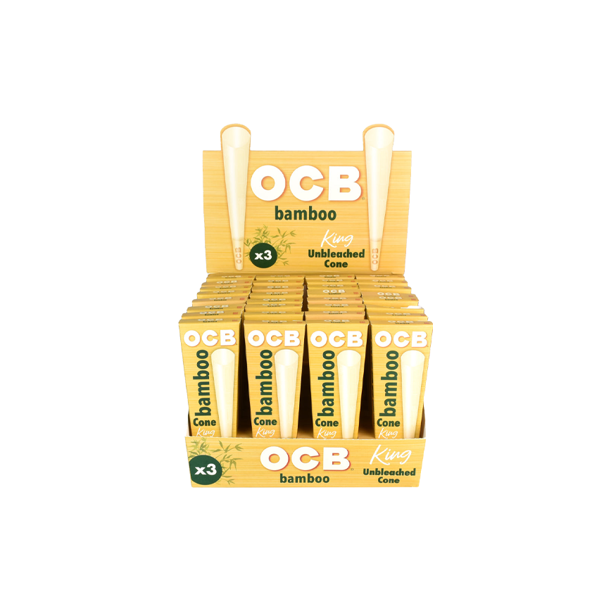 OCB الخيزران غير المقصور المخاريط الملك الحجم 3-32Ct