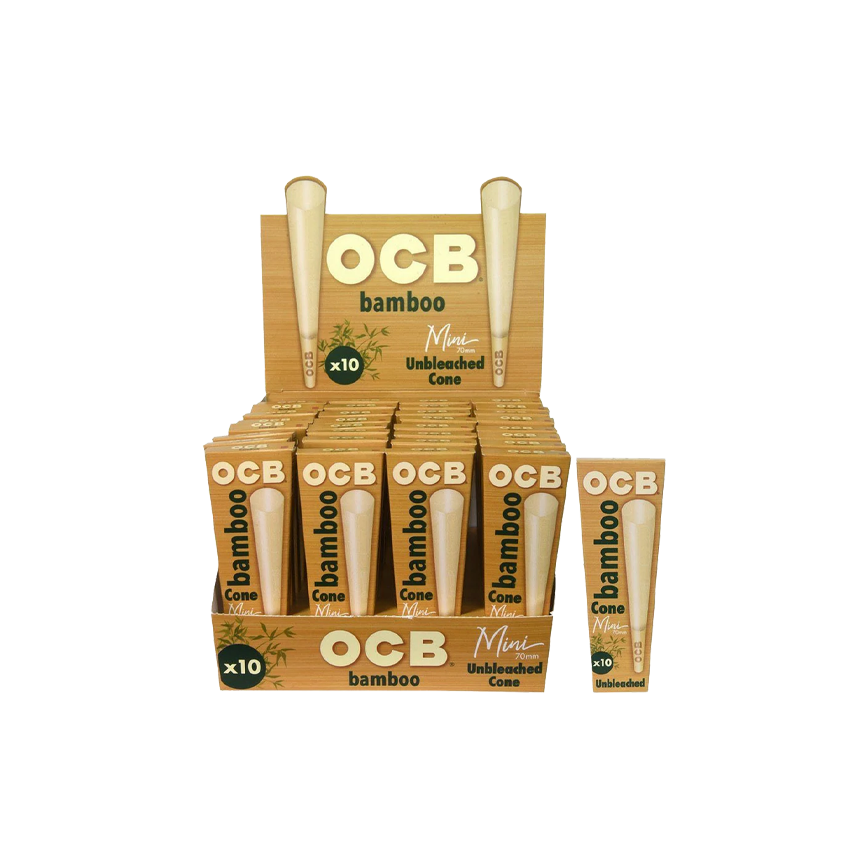 OCB Bamboo Unbleached Cones Mini Size 10-32Ct