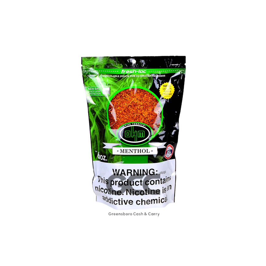 OHM Pipe Tobacco Menthol 6Oz