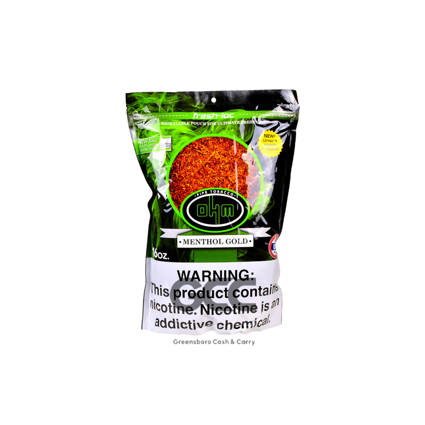 OHM Pipe Tobacco Menthol Gold 16Oz
